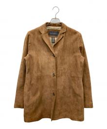 BANANA REPUBLIC（バナナリパブリック）の古着「スウェードレザーチェスターコート」｜ブラウン