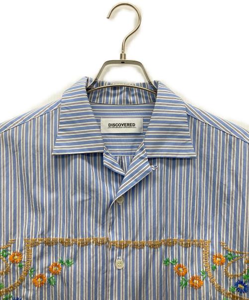 DISCOVERED（ディスカバード）DISCOVERED (ディスカバード) THOMAS MASON FLOWER EMBROIDERY SHIRTS ブルー サイズ:SIZE 3の古着・服飾アイテム