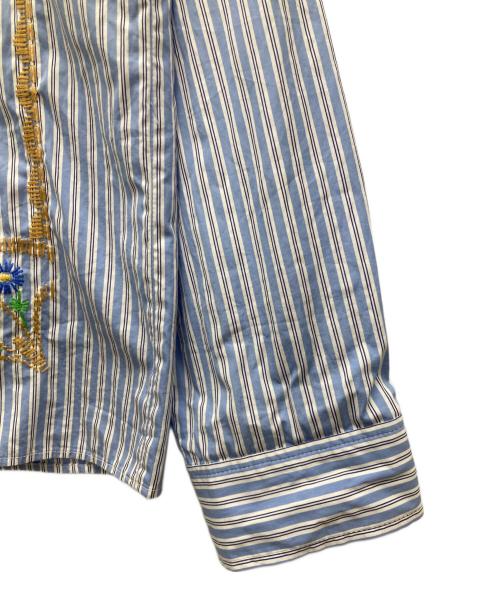 DISCOVERED（ディスカバード）DISCOVERED (ディスカバード) THOMAS MASON FLOWER EMBROIDERY SHIRTS ブルー サイズ:SIZE 3の古着・服飾アイテム