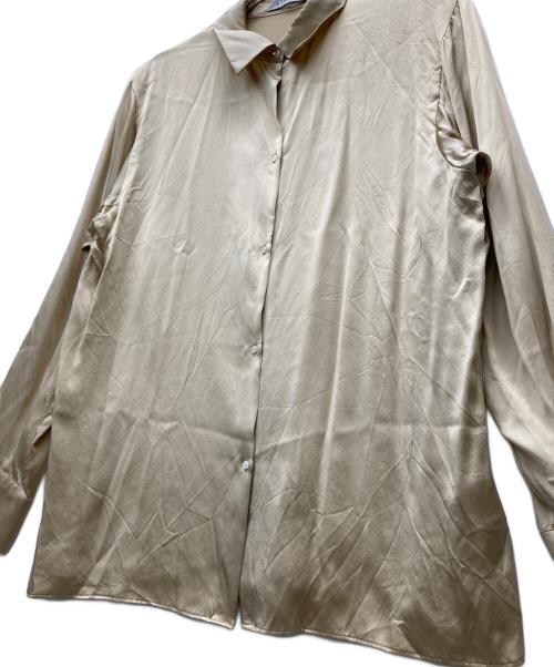 ETRE TOKYO（エトレトウキョウ）ETRE TOKYO (エトレトウキョウ) ボックスシルエットシルクシャツ ベージュ サイズ:SIZE Fの古着・服飾アイテム