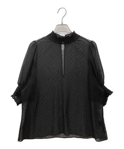 Spick and Span（スピックアンドスパン）Spick and Span (スピックアンドスパン) 半袖ブラウス ブラック サイズ:SIZE Fの古着・服飾アイテム