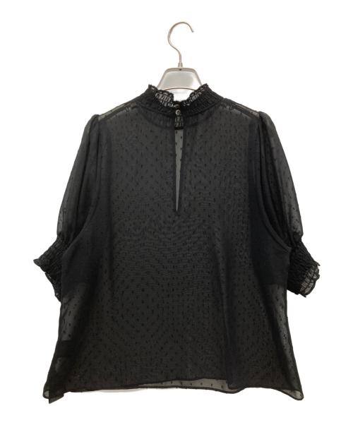 Spick and Span（スピックアンドスパン）Spick and Span (スピックアンドスパン) 半袖ブラウス ブラック サイズ:SIZE Fの古着・服飾アイテム