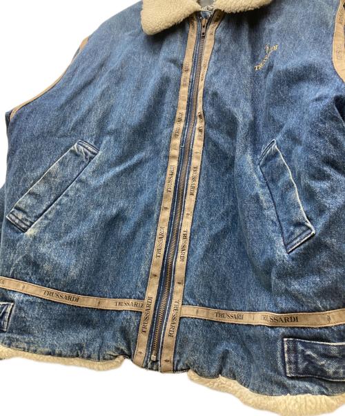 TRUSSARDI（トラサルディ）TRUSSARDI (トラサルディ) 裏ボアデニムジャケット インディゴ サイズ:SIZE 48の古着・服飾アイテム