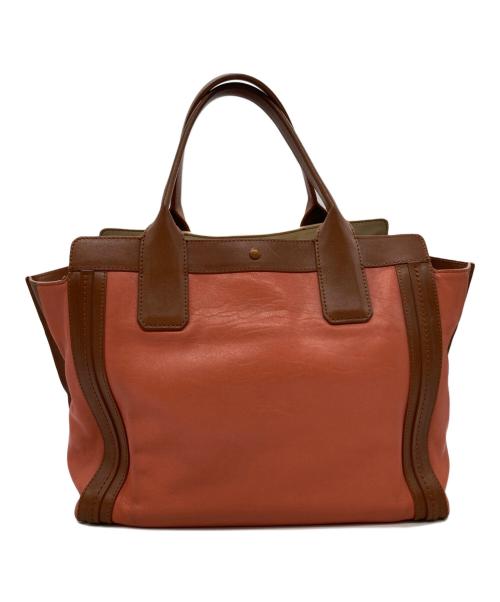 Chloe（クロエ）Chloe (クロエ) ハンドバッグ オレンジ×ブラウンの古着・服飾アイテム