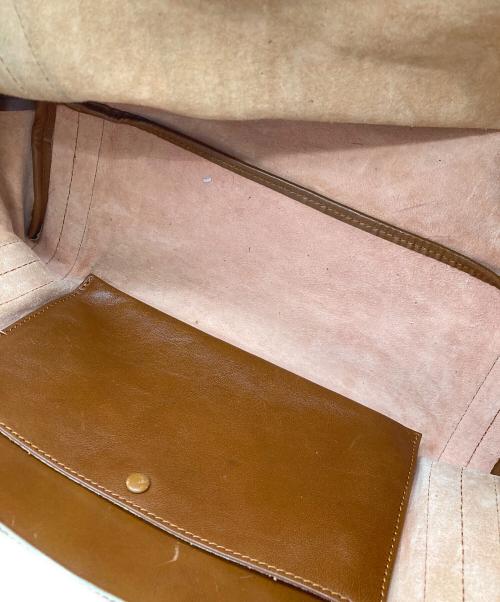 Chloe（クロエ）Chloe (クロエ) ハンドバッグ オレンジ×ブラウンの古着・服飾アイテム