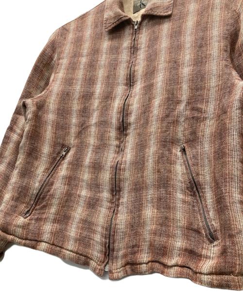 Calvin Klein（カルバンクライン）Calvin Klein (カルバンクライン) ジップアップジャケット レッド×ベージュ サイズ:Ｓの古着・服飾アイテム