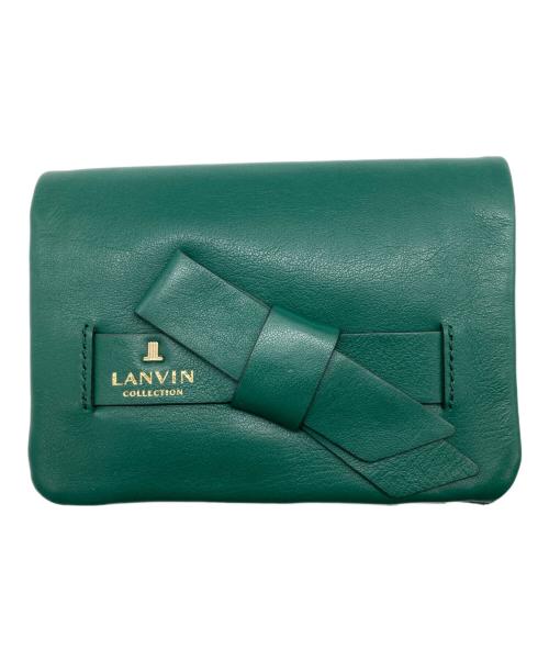LANVIN（ランバン）LANVIN (ライバン) 2つ折り財布 グリーンの古着・服飾アイテム
