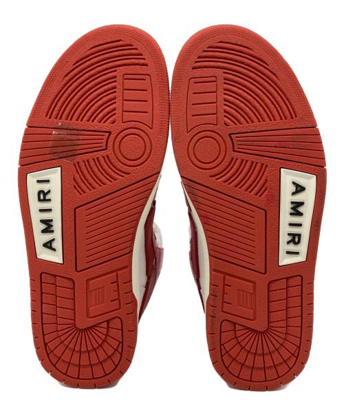 AMIRI（アミリ）AMIRI (アミリ) スカルパネルハイカットスニーカー レッド×ホワイト サイズ:25㎝の古着・服飾アイテム