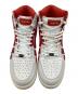 中古・古着 AMIRI (アミリ) スカルパネルハイカットスニーカー レッド×ホワイト サイズ:25㎝：40000円