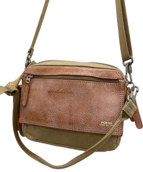 PORTER（ポーター）PORTER (ポーター) ショルダーポーチ カーキの古着・服飾アイテム