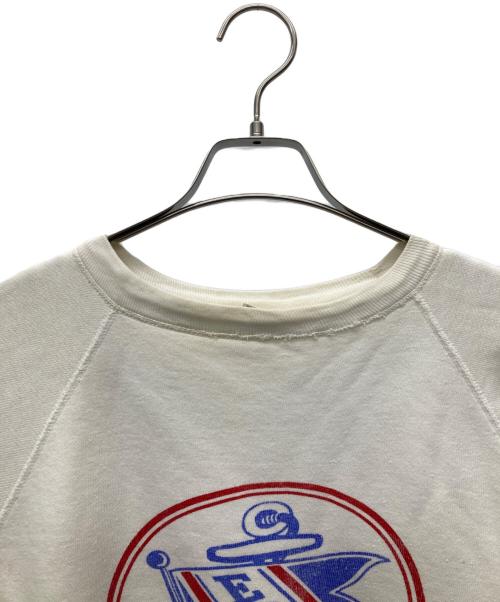 mayo SPRUCE（メイヨー スプルース）mayo SPRUCE (メイヨー スプルース) 60'Sラグランスウェット ホワイト サイズ:SIZE Mの古着・服飾アイテム