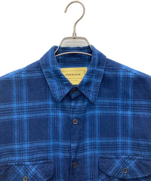 seven by seven（セブンバイセブン）seven by seven (セブンバイセブン) チェックネルシャツ ネイビー サイズ:SIZE Lの古着・服飾アイテム