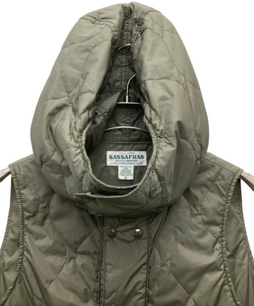 SASSAFRAS（ササフラス）SASSAFRAS (ササフラス) キルティングベスト グリーン サイズ:SIZE Sの古着・服飾アイテム
