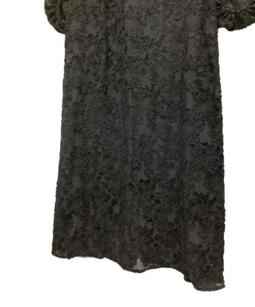 Lily Brown（リリーブラウン）Lily Brown (リリーブラウン) シアーボリュームワンピース ブラック サイズ:SIZE F 未使用品の古着・服飾アイテム