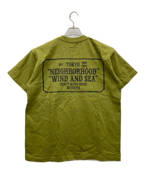 NEIGHBORHOOD（ネイバーフッド）NEIGHBORHOOD (ネイバーフッド) WIND AND SEA (ウィンダンシー) Tシャツ カーキ サイズ:SIZE Lの古着・服飾アイテム