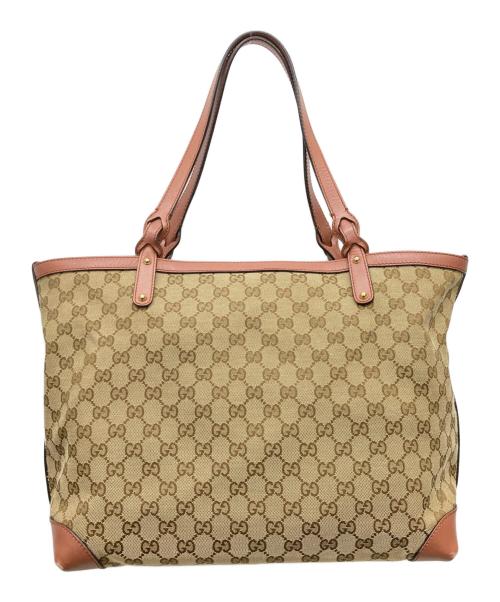 GUCCI（グッチ）GUCCI (グッチ) GGキャンバストートバッグ ベージュの古着・服飾アイテム