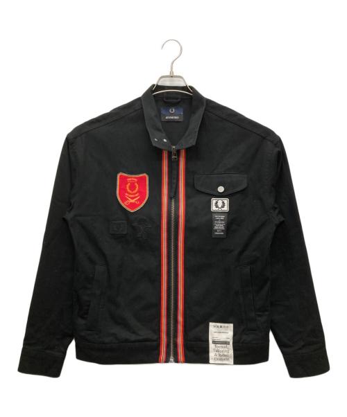 FRED PERRY（フレッドペリー）FRED PERRY (フレッドペリー) ART COMES FIRST (アートカムズファースト) SHIELD PATCH HARRINGTON JACKET ブラック サイズ:SIZE Sの古着・服飾アイテム