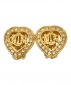 Christian Diorクリスチャン ディオール）の古着「ハートモチーフロゴイヤリング」｜ゴールドカラー