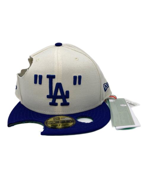 OFFWHITE（オフホワイト）OFFWHITE (オフホワイト) New Era (ニューエラ) MLB (エムエルビー) キャップ ホワイト×ブルー サイズ:71/2 未使用品の古着・服飾アイテム