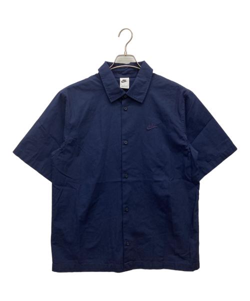 NIKE（ナイキ）NIKE (ナイキ) BTN ボタンダウン 半袖シャツ ネイビー サイズ:SIZE Mの古着・服飾アイテム