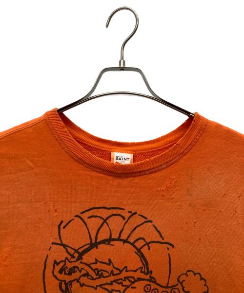 SAINT MICHAEL（セントマイケル）SAINT MICHAEL (セントマイケル) JS & LMB スウェット オレンジ サイズ:SIZE Lの古着・服飾アイテム