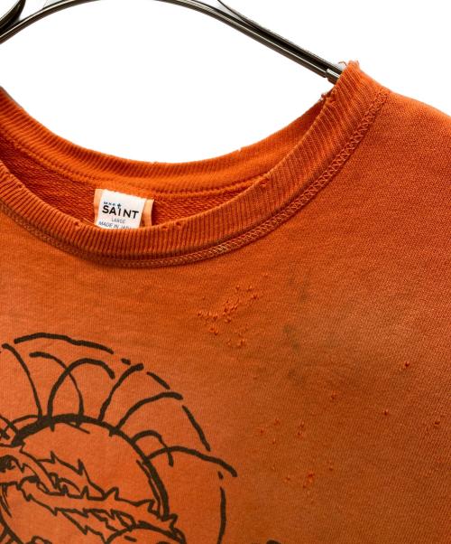 SAINT MICHAEL（セントマイケル）SAINT MICHAEL (セントマイケル) JS & LMB スウェット オレンジ サイズ:SIZE Lの古着・服飾アイテム