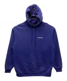 BALENCIAGA（バレンシアガ）の古着「ロゴプルオーバーパーカー」｜ネイビー