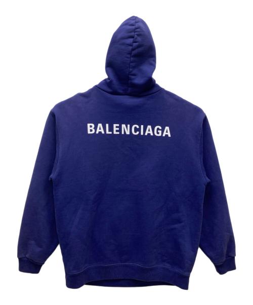 BALENCIAGA（バレンシアガ）BALENCIAGA (バレンシアガ) ロゴプルオーバーパーカー ネイビー サイズ:SIZE XSの古着・服飾アイテム