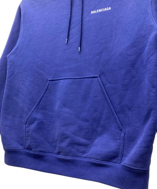 BALENCIAGA（バレンシアガ）BALENCIAGA (バレンシアガ) ロゴプルオーバーパーカー ネイビー サイズ:SIZE XSの古着・服飾アイテム