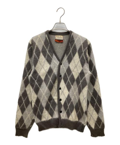 Sears（シアーズ）Sears (シアーズ) 50'sモヘアニットカーディガン グレー×ホワイト サイズ:Ｓの古着・服飾アイテム