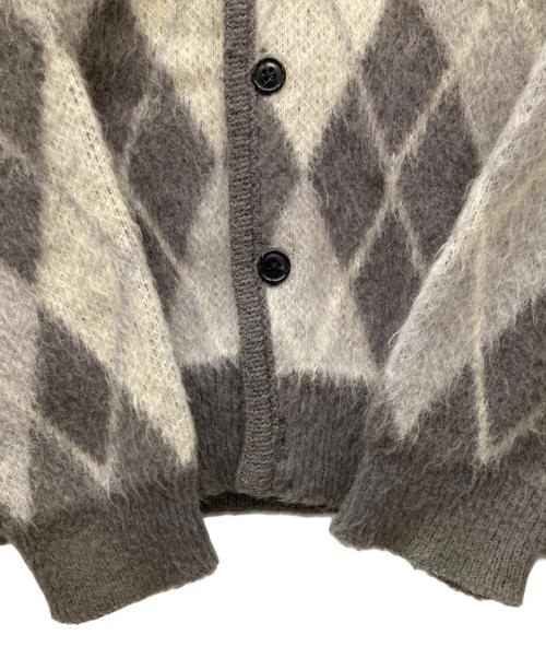 Sears（シアーズ）Sears (シアーズ) 50'sモヘアニットカーディガン グレー×ホワイト サイズ:Ｓの古着・服飾アイテム