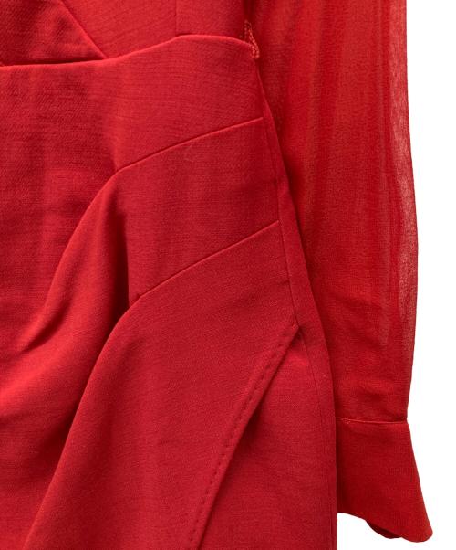 MaxMara（マックスマーラ）MaxMara (マックスマーラ) バージンウール ドレス レッド サイズ:SIZE 36の古着・服飾アイテム