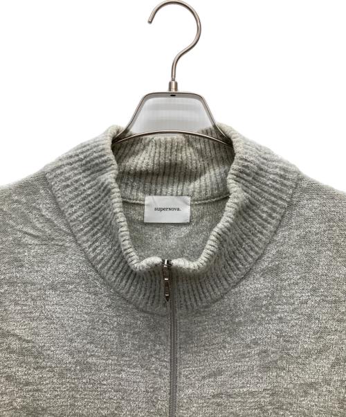 superNova（スーパーノヴァ）superNova (スーパーノヴァ) Knit track jacket - Mole yarn ベージュ サイズ:Mの古着・服飾アイテム