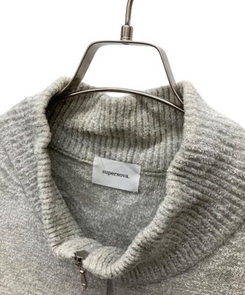 superNova（スーパーノヴァ）superNova (スーパーノヴァ) Knit track jacket - Mole yarn ベージュ サイズ:Mの古着・服飾アイテム