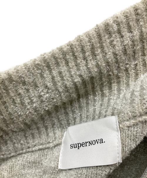 superNova（スーパーノヴァ）superNova (スーパーノヴァ) Knit track jacket - Mole yarn ベージュ サイズ:Mの古着・服飾アイテム