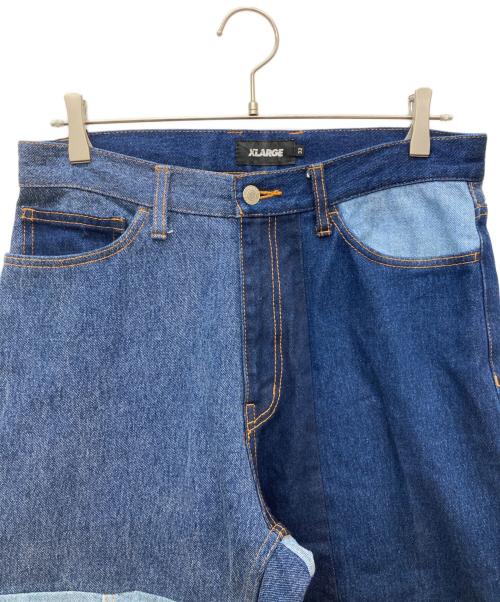 X-LARGE（エクストララージ）X-LARGE (エクストララージ) パッチワークデニムパンツ インディゴ サイズ:32の古着・服飾アイテム