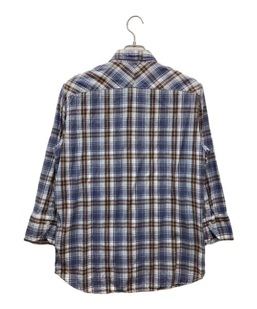 NEIGHBORHOOD（ネイバーフッド）NEIGHBORHOOD (ネイバーフッド) チェックシャツ ブルー×ブラウン サイズ:SIZE Lの古着・服飾アイテム