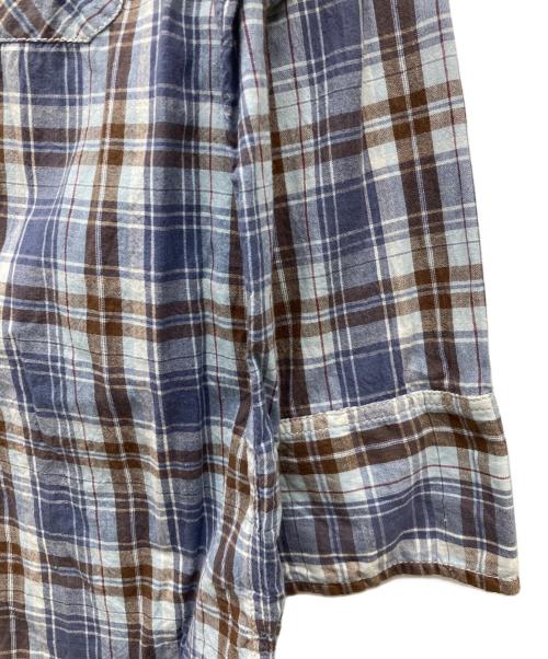 NEIGHBORHOOD（ネイバーフッド）NEIGHBORHOOD (ネイバーフッド) チェックシャツ ブルー×ブラウン サイズ:SIZE Lの古着・服飾アイテム