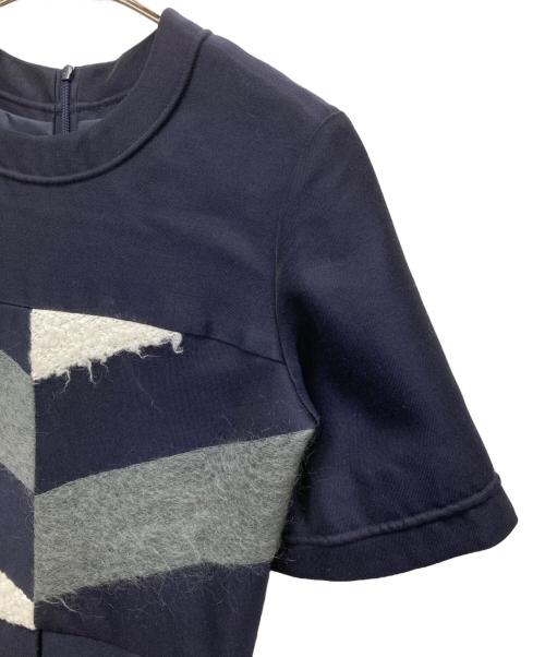 ADEAM（アディアム）ADEAM (アディアム) 半袖ワンピース ネイビー サイズ:SIZE 4の古着・服飾アイテム