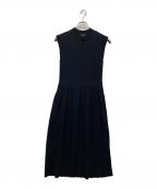 DRAWERドゥロワー）の古着「ケーブル編みノースリーブワンピース」｜ネイビー