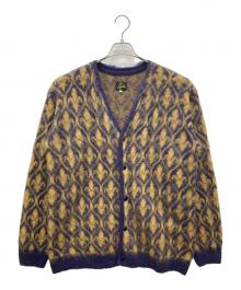 Needles（ニードルズ）の古着「モヘヤカーディガン」｜パープル×イエロー