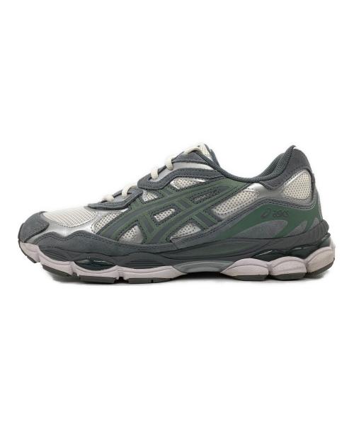 asics（アシックス）asics (アシックス) GEL-NYCローカットスニーカー シルバー×グリーン サイズ:27㎝の古着・服飾アイテム