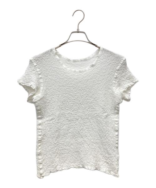 ISSEY MIYAKE me（イッセイ ミヤケ ミー）ISSEY MIYAKE me (イッセイ ミヤケ ミー) 半袖カットソー ホワイト サイズ:記載なしの古着・服飾アイテム