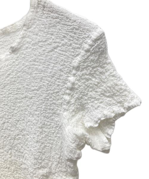 ISSEY MIYAKE me（イッセイ ミヤケ ミー）ISSEY MIYAKE me (イッセイ ミヤケ ミー) 半袖カットソー ホワイト サイズ:記載なしの古着・服飾アイテム