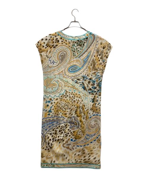LEONARD（レオナール）LEONARD (レオナール) ペイズリーワンピース ベージュ サイズ:SIZE 40の古着・服飾アイテム