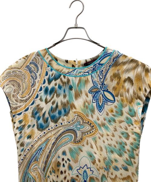 LEONARD（レオナール）LEONARD (レオナール) ペイズリーワンピース ベージュ サイズ:SIZE 40の古着・服飾アイテム