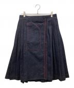Salvatore Ferragamoサルヴァトーレ フェラガモ）の古着「デニムラップスカート」｜インディゴ