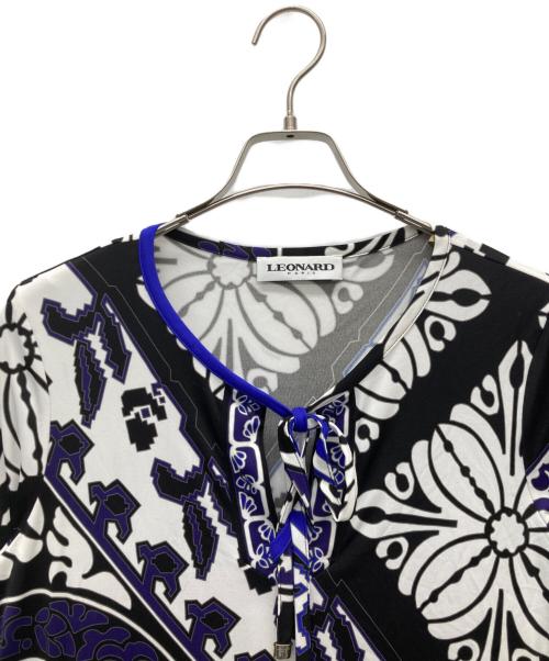 LAONARD（レオナード）LAONARD (レオナード) ワンピース ブラック×ブルー サイズ:SIZE 38の古着・服飾アイテム