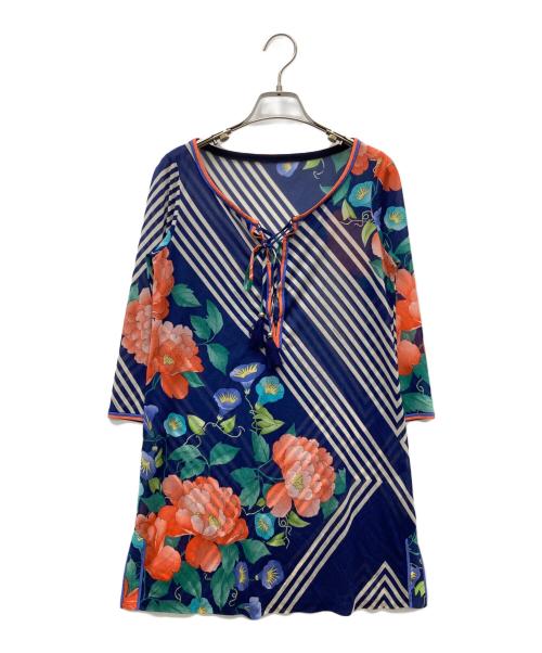 LAONARD（レオナード）LAONARD (レオナード) ブラウス ブルー サイズ:SIZE 1の古着・服飾アイテム