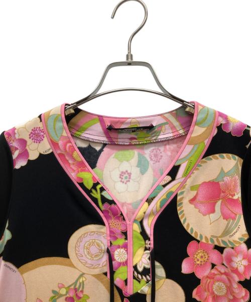 LAONARD（レオナード）LAONARD (レオナード) ブラウス ピンク×ブラック サイズ:SIZE 36の古着・服飾アイテム